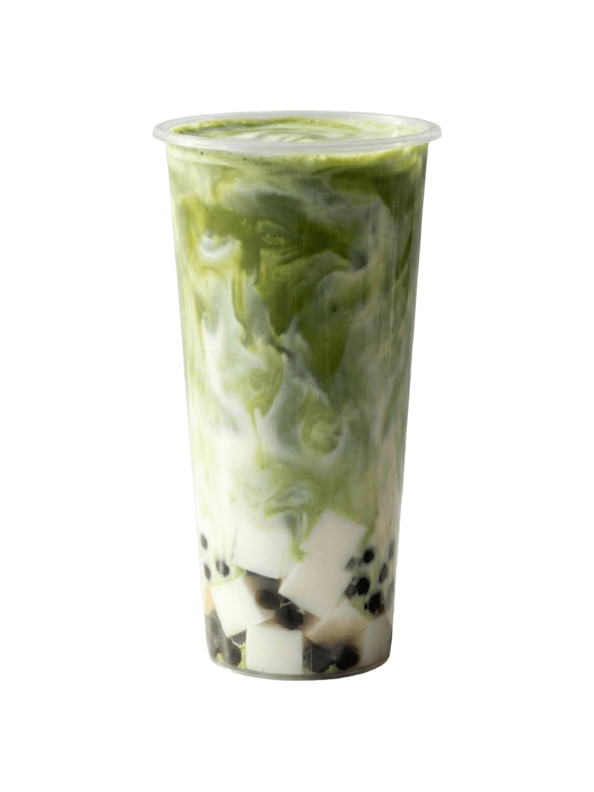 Pudín Matcha Milk Tea