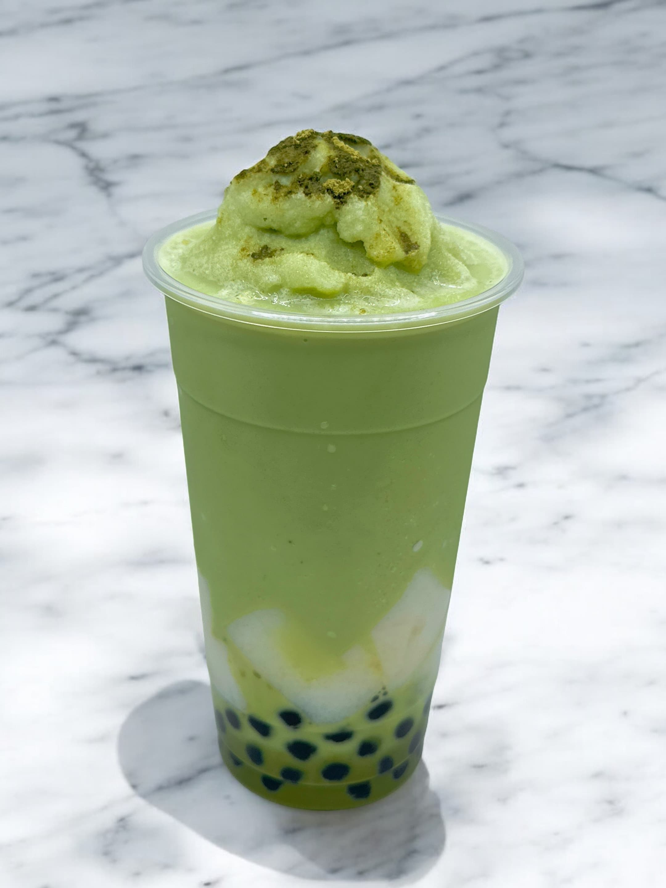 Pudín Matcha Slush